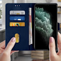 Miniatyrbild 3 av 6: AVIZAR iPhone 11 Pro Max Fodral - Korthållare Fodral Stativfunktion - Midnattsblå Blå