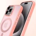 Miniatyrbild 4 av 6: Coque MagSafe för iPhone 15 Pro Matt Frostad Baksida Rosa Kant Rosa