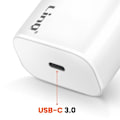 Miniatyrbild 3 av 5: USB-C Laddare 45W - LINQ - Power Delivery 3.0 - Snabbladdning - Överspänningsskydd - Kompakt Design Vit
