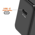 Miniatyrbillede 3 af 5: USB-C Power Delivery 33W Vægoplader - LINQ - Sort - Kompakt - Hurtig - Power Delivery Svart