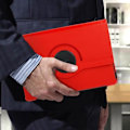 Miniatyrbild 3 av 4: Etui - AVIZAR - Mediapad T5 - Heltäckande fodral - Rotationsstöd 360° - Röd Röd