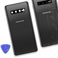 Miniatyrbild 4 av 4: Ersättningsglas bak till Samsung Galaxy S10 Black Svart