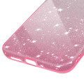 Miniatyrbillede 2 af 6: Etui til Xiaomi Redmi 13C Glitter Silikone Semi-rigid Tynd Hvid/Pink Rosa