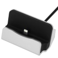 Pikkukuva 4 / 4: Kotiasema - iPhone - Hopea - Nopea lataus - Synkronointi - Lightning liitin Pengar