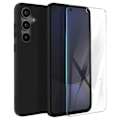 Miniatyrbillede 1 af 6: Coque til Samsung Galaxy S24 FE Silikone Soft Touch og Tempereret Glas 3mk Sort Svart