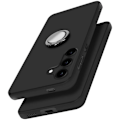 Miniatyrbillede 2 af 5: Coque til Samsung Galaxy S24 FE med magnetisk støtte ring, blød sort Svart