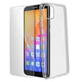 Pikkukuva 2 / 4: Suojakotelo - AVIZAR - Huawei Y5p - Pehmeä silikoni - 9H karkaistu lasikalvo - Läpinäkyvä valkoinen Transparent, vit