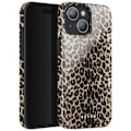 Miniatyrbillede 2 af 5: Coque til iPhone 15 Stødabsorberende Læder Leopard Elegant Forhøjede Kanter Burga Sort Svart