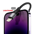 Miniatyrbild 3 av 5: OTG-adapter iPhone Lightning Hane till USB Hona Swissten Svart
