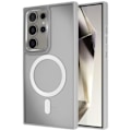 Miniatyrbild 1 av 6: Coque MagSafe för Samsung Galaxy S24 Ultra Matt Frostad Baksidan Grå Kant Grå