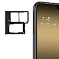 Miniatyrbillede 2 af 4: Kortbakke - Samsung - Galaxy A20e - 2x Nano SIM - Micro SD - Sort Svart