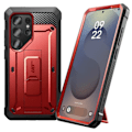 Miniatyrbillede 1 af 5: Coque Intégrale til Samsung S25 Ultra Stødabsorberende Stativ Support Supcase Rød Röd