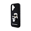 Miniatyrbillede 2 af 6: Coque til iPhone 16 3D Karl og Choupette Forstærket Karl Lagerfeld Sort Svart