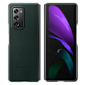 Miniatyrbillede 2 af 4: Samsung Z Fold 2 etui Ægte læder Soft-touch Originalt lædercover sort Grøn