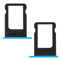 Miniatyrbillede 2 af 3: Tirakortholder til Nano SIM - AVIZAR - Apple iPhone 5C - Blå - 10 g - Hurtig udskiftning Blå