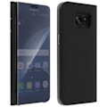 Pikkukuva 2 / 4: Etui Galaxy S7 Edge - AVIZAR - Pehmustettu Peili Musta - Jalustatoiminto - Täysi Suojaus Svart