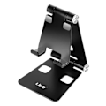 Miniatyrbild 1 av 5: LinQ Mini Vikbar Svart Skrivbordshållare för Smartphone, Ultra Compact Svart