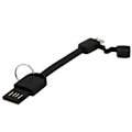 Miniatyrbillede 2 af 4: Mini vendbart USB-kabel 10cm Tablet/Smartphone Moxie Charge + Sync Sort