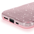 Pikkukuva 3 / 6: IPhone 16 Plus: Antishokkikimalteleva roosa glitterkuori Rosa
