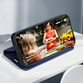 Miniatyrbild 3 av 6: Foliofodral för iPhone 16 Pro Max Diamantkorthållare Video Support Night Blue Blå