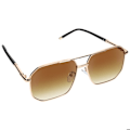 Miniatyrbillede 1 af 5: Aviator solbriller CV3062 med gradientlinser UV400 i guld Gul