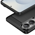 Miniatyrbillede 3 af 5: Coque til Samsung Galaxy S25 Edge Silikone Design Børstet Kulsort Svart