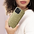 Pikkukuva 4 / 5: iPhone 14 Pro Max Glitter irrotettava puolijäykkä silikonikotelo Kultainen - AVIZAR - Keltainen - Mixed Guld