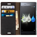 Miniatyrbillede 3 af 4: Porteføljehæl - AVIZAR - Sony Xperia XZ Premium - Brun læder - Standerfunktion - 3 kortpladser kastanj