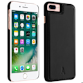 Miniatyrbillede 1 af 6: Coque iPhone 8+, 7+, 6+, 6S+ Hårdt Beskyttelse Ægte Læder Akashi Sort Svart