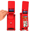 Miniatyrbillede 3 af 4: Smartphone cover - Universal - Rød - Silikone - Blød - Kortholder Röd