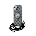 Miniatyrbild 1 av 6: Karl Lagerfeld IML Karl & Choupette Head MagSafe Monogram Crossbody - Fodral för iPhone 15/14/13 (svart)