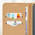 Miniatyrbillede 3 af 5: Etui til Samsung Galaxy S25 Pung Læder Saffiano Fancy Sort / Guld Svart
