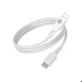 Miniatyrbillede 1 af 5: USB-C-kabel - BigBen - 1,2 m - 3A - Power Delivery 60W - Vævet Hvid