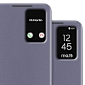 Miniatyrbillede 5 af 6: Etui læder til Galaxy S25 og S24 med vinduesvisning og kortlommer lavendel Lila