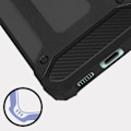 Pikkukuva 3 / 5: Suojakuori - AVIZAR - Defender II - Iskunkestävä - Relief-muotoilu - Samsung Galaxy S21 FE Svart