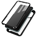 Miniatyrbild 1 av 5: Coque - AVIZAR - Oppo Reno 8 Lite 5G - Transparent Bak - Svart Silikon - Förstärkt Skydd Transparent + Svart