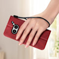 Pikkukuva 4 / 5: Case for Nothing Phone 2a Rannehihna Flip Stand Lompakko Punainen Röd