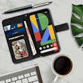 Pikkukuva 2 / 4: Housut - AVIZAR - Google Pixel 4 - Folio-kuori - Magneettinen - Silikoni Geeli - Musta Svart