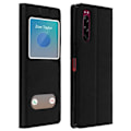 Pikkukuva 1 / 4: Kansi - AVIZAR - Sony Xperia 5 - Double Window Protection - Soft Shell - Tukitoiminto Svart