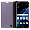 Pikkukuva 3 / 4: Etui Galaxy S7 Edge - AVIZAR - Pehmustettu Peili Musta - Jalustatoiminto - Täysi Suojaus Svart