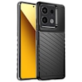 Miniatyrbild 1 av 6: Fodral till Xiaomi Redmi Note 13 5G Striated Design Non-Slip Black Svart