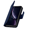Miniatyrbillede 2 af 4: iPhone XR cover - AVIZAR - Premium okselæder - Midnatsblå - Stand funktion - Kortholder midnattsblå