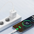Miniatyrbillede 3 af 5: 3 i 1 USB til Micro-USB iPhone Lightning USB Type C-kabel 5A LinQ Hvid