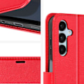 Miniatyrbillede 4 af 5: Rød pung etui til Samsung A15 5G - Mayaxess - stativ og håndledsrem funktion Röd