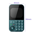 Miniatyrbillede 6 af 6: Mobiltelefon med knapper 2,01 tommer Skærm Dobbelt SIM Curve Style Mørkegrøn