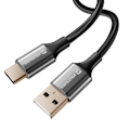 Miniatyrbillede 1 af 5: USB-kabel til USB-C Flettet Design Anti-nod Swissten Sort Svart
