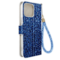 Miniatyrbillede 1 af 5: Étui til iPhone 14 Pro Max Glitter Disco Wallet Videostøtte - AVIZAR - Blå Blå