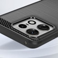 Miniatyrbillede 3 af 5: Taske til Motorola Edge 50 Pro - AVIZAR - Carbon og børstet effekt - Sort Svart