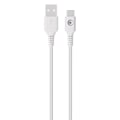 Miniatyrbillede 2 af 4: USB-A til USB-C FastCharge 15W 3A i vævet nylon 1.2m BigBen Connected Hvid Vit