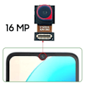 Miniatyrbillede 3 af 4: Frontkamera til Vivo Y35 16MP Selfie Sensor Sort Svart